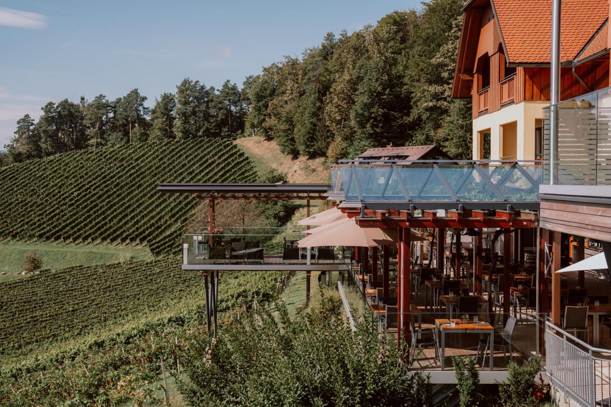 Glanz an der Weinstraße Mahorko Wein Wellness Wasserbueffel מראה חיצוני תמונה