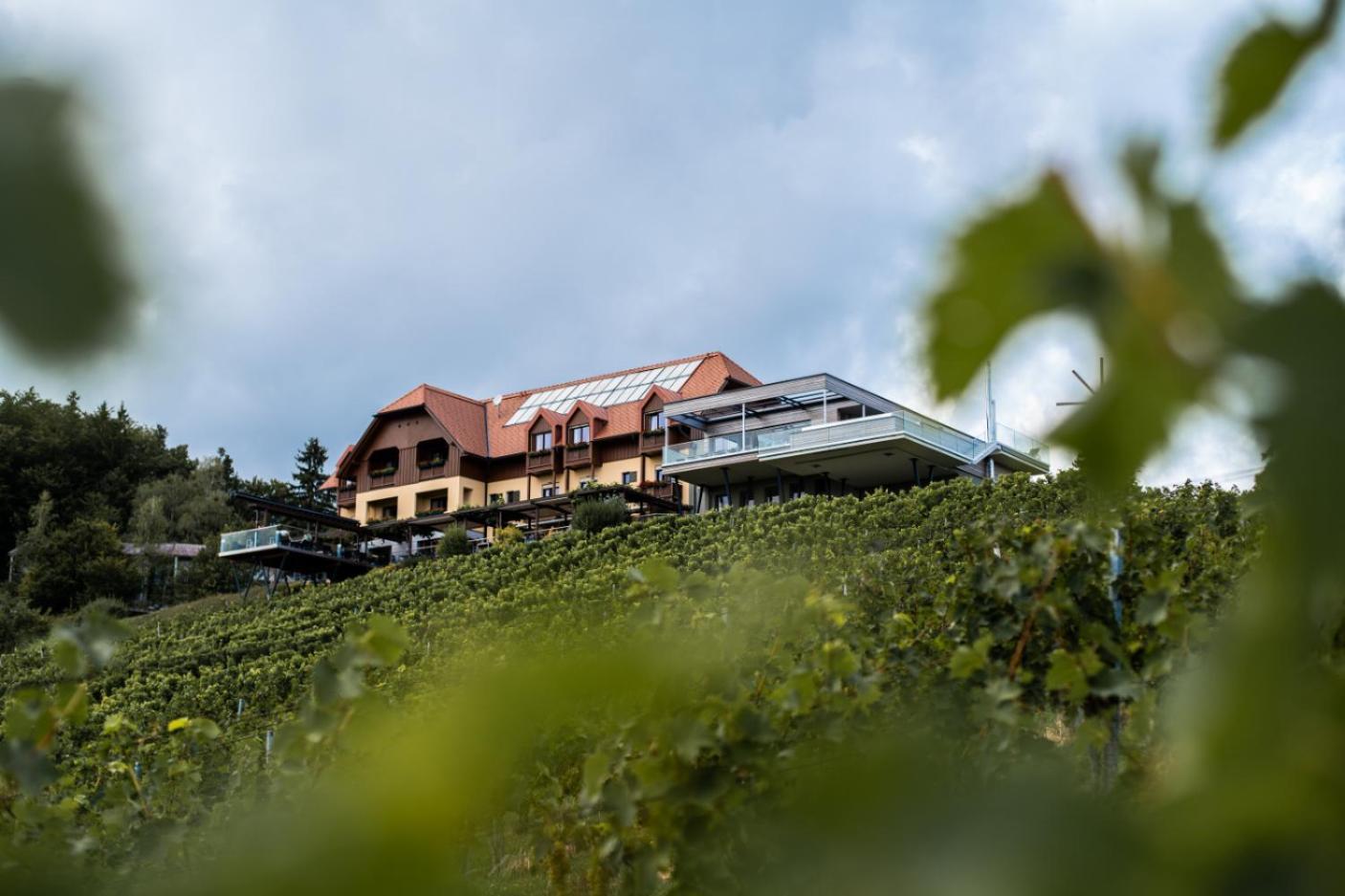 Glanz an der Weinstraße Mahorko Wein Wellness Wasserbueffel מראה חיצוני תמונה